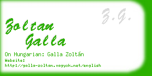 zoltan galla business card